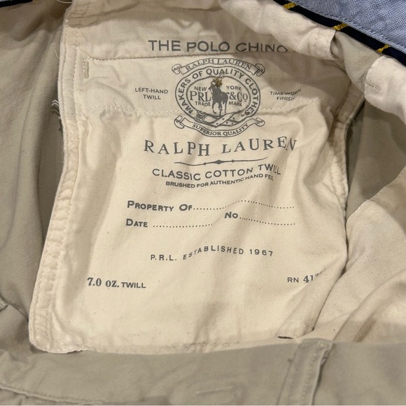Polo Ralph Lauren Tan Chino Twill Straight Stretch Pants 42/30 - Picture 9 of 14